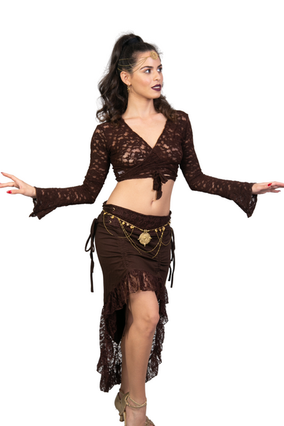 SUFI BELLY DANCE LACE WRAP AROUND TOP