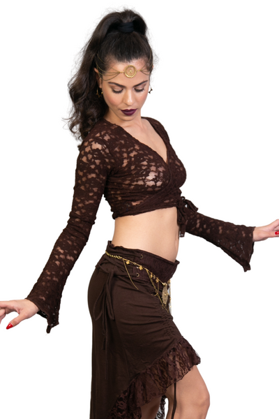 SUFI BELLY DANCE LACE WRAP AROUND TOP