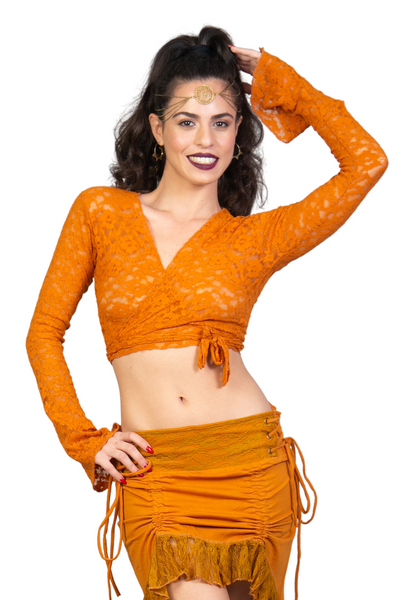 SUFI BELLY DANCE LACE WRAP AROUND TOP