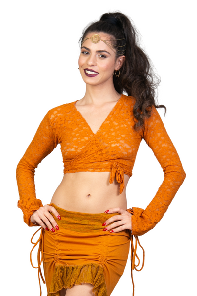 SUFI BELLY DANCE LACE WRAP AROUND TOP