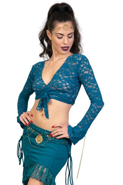 SUFI BELLY DANCE LACE WRAP AROUND TOP