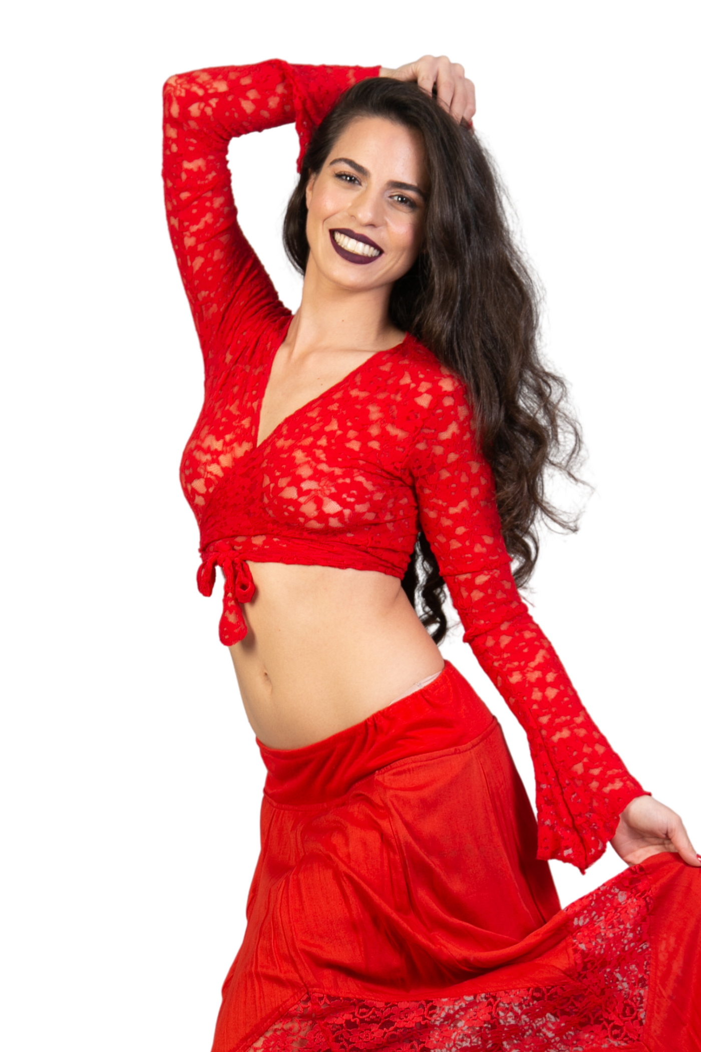 SUFI BELLY DANCE LACE WRAP AROUND TOP