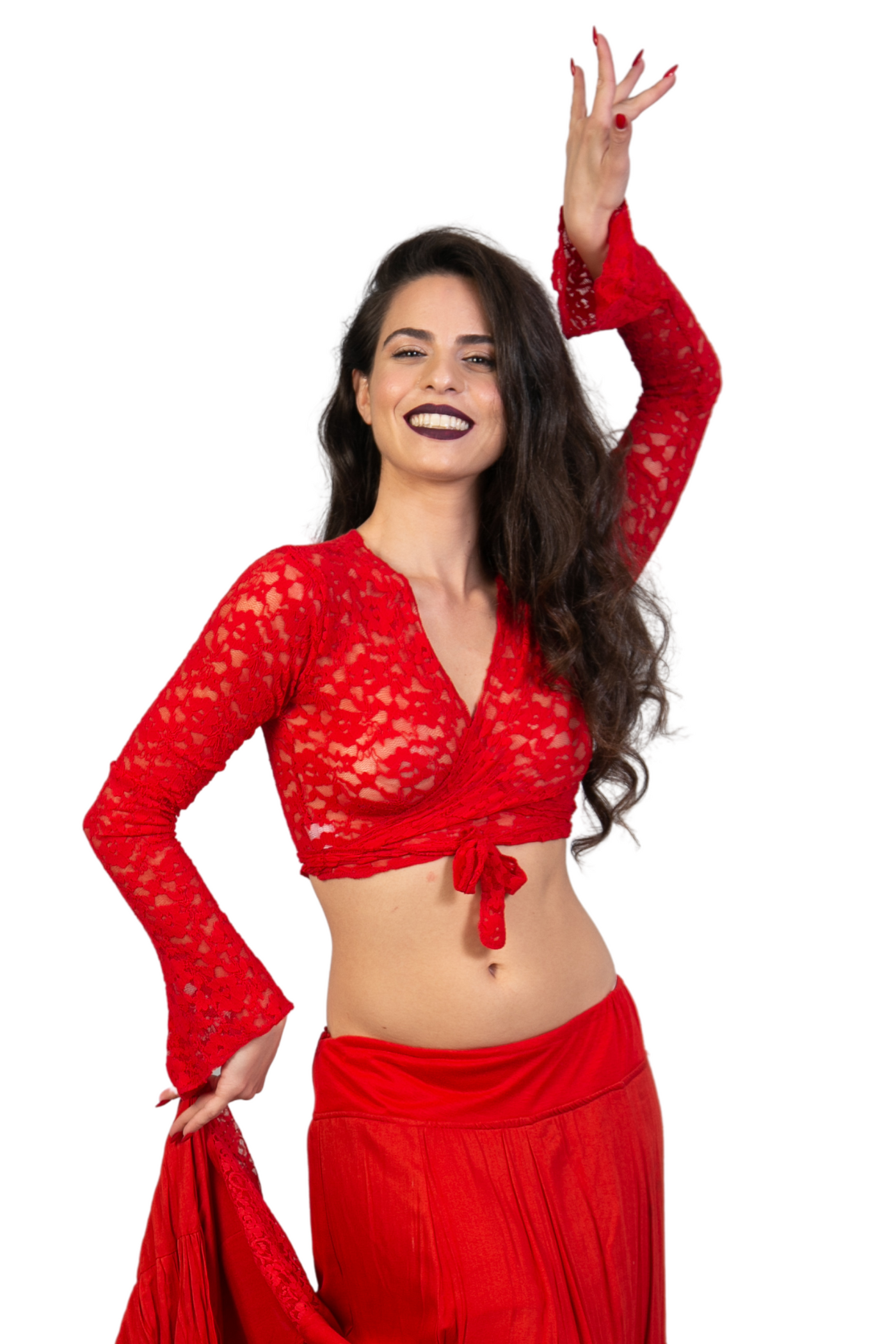 SUFI BELLY DANCE LACE WRAP AROUND TOP