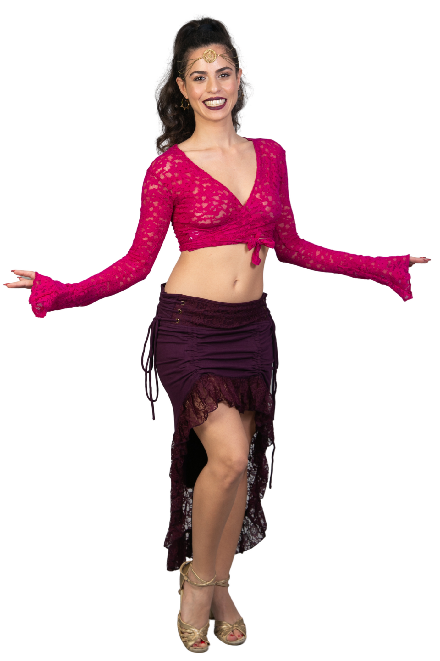 SUFI BELLY DANCE LACE WRAP AROUND TOP