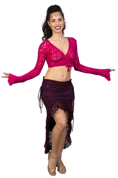 SUFI BELLY DANCE LACE WRAP AROUND TOP