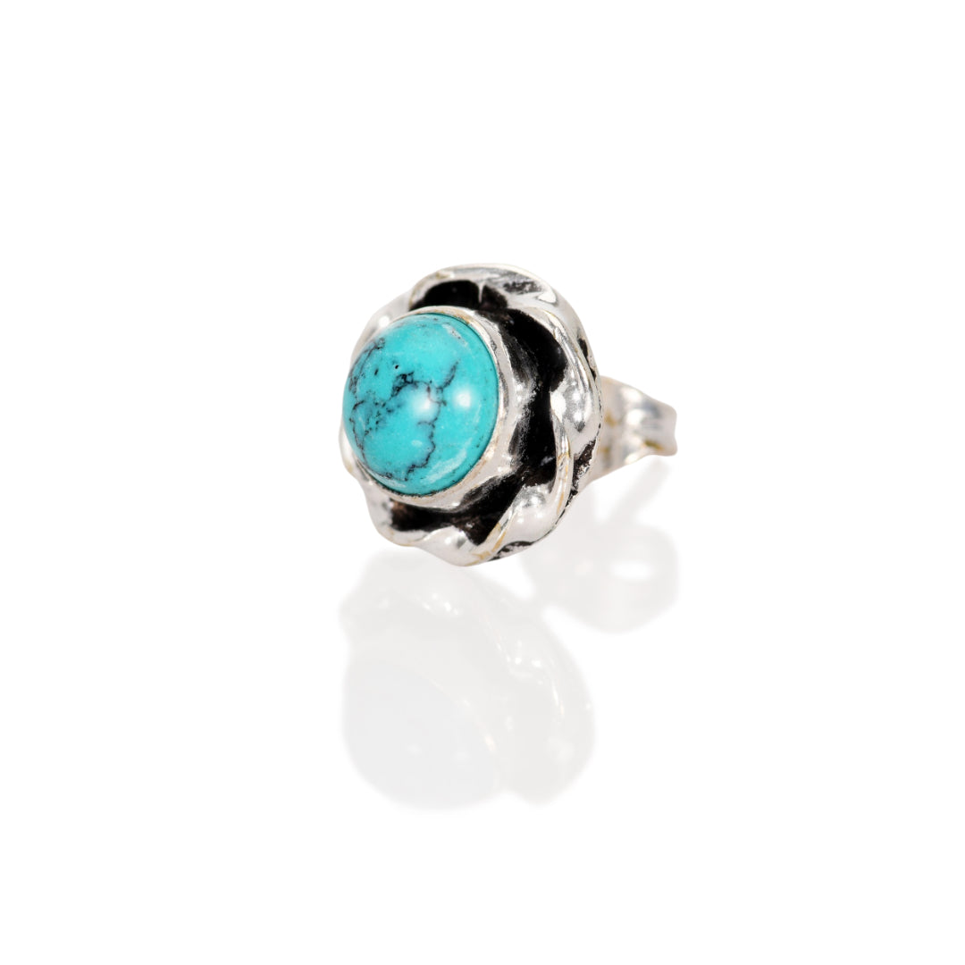 SPIRAL GEM STUD TURQUOISE