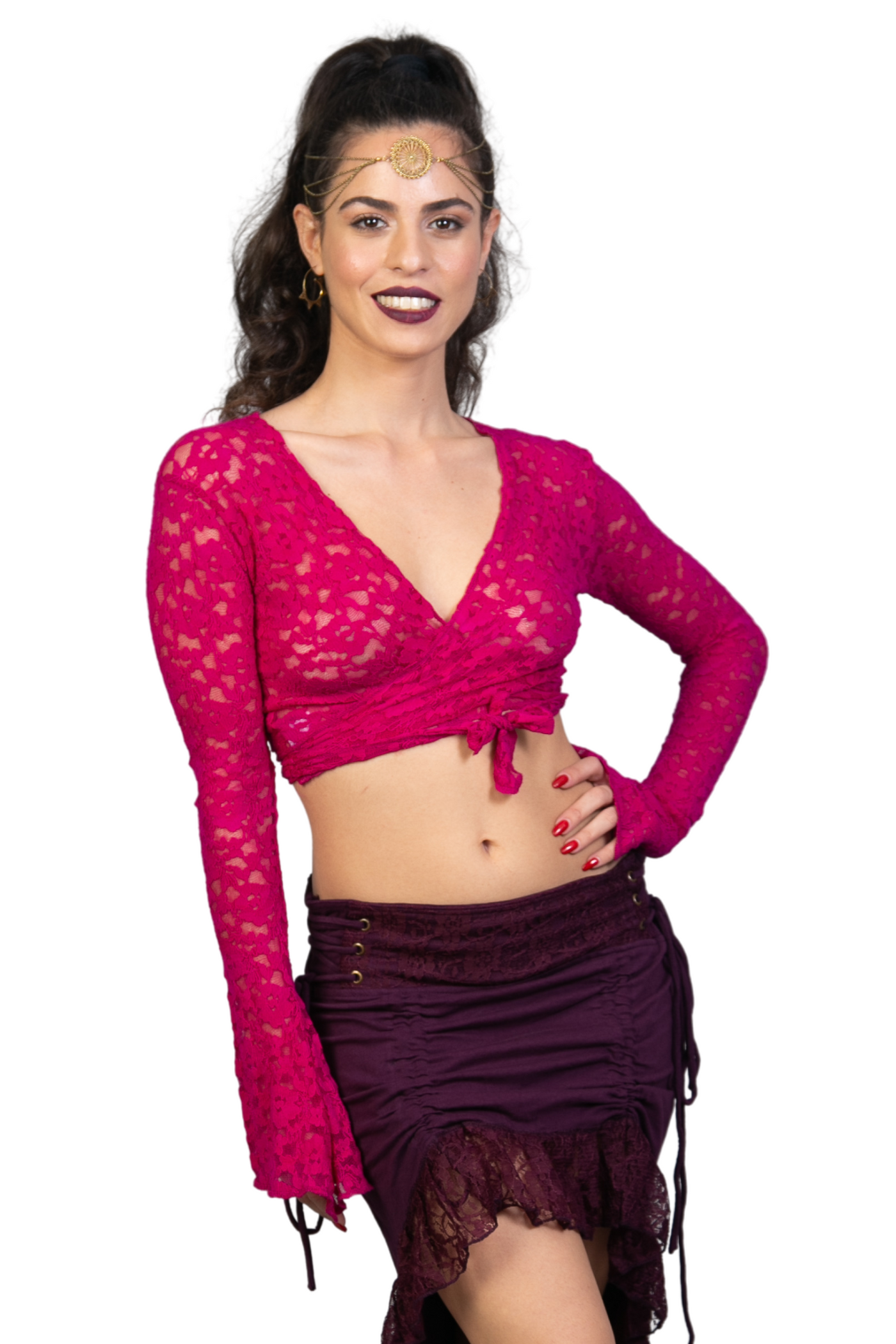 SUFI BELLY DANCE LACE WRAP AROUND TOP