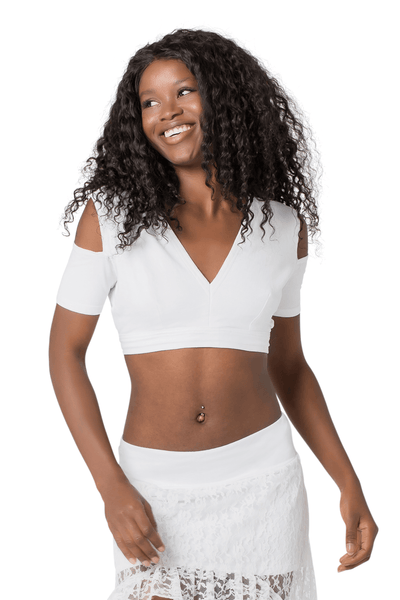 Top for Women, Choli Top, Cotton Top, Open Back Crop Top, Sexy Top, Hippie Clothing, Festival Fashion, Belly Dance Top, Boho Wear, Yoga Top. #color_white