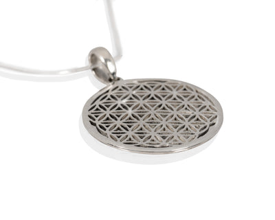 SILVER FLOWER OF LIFE NECKLACE SMALL