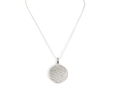 SILVER FLOWER OF LIFE NECKLACE SMALL